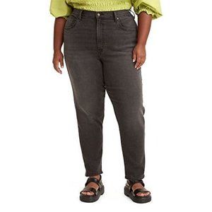 NEW Women's Levi's High-Waisted Mom Jeans Black Plus size 20W M